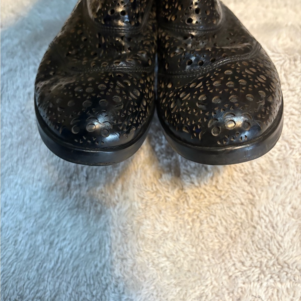 Alaia Paris Black Perforated Ankle Boots - Picture 7 of 13